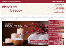 Tablet Screenshot of absolutebeauty.ie